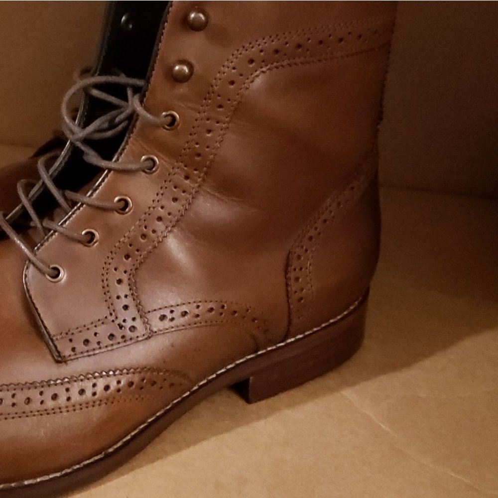 J&M (Johnston & Murphy) 1850 Meritt Brogue Wingtip Boots (MEN) 13M